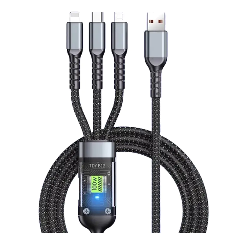 Cable USB 3 en 1 de 100 vatios