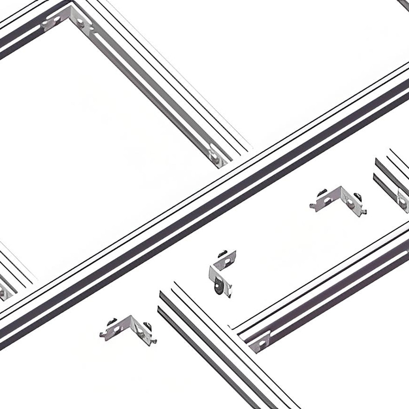 Conector estructural de pista de carreras de aluminio (serie de cuatro pernos 90°)
